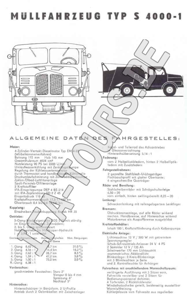 IFA LKW S4000 Müllfahrzeug