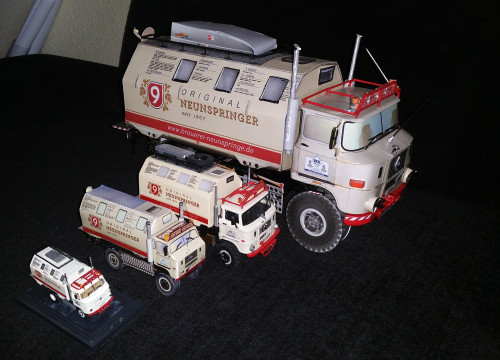 IFA LKW W50 LA/A/C "Expedition" 4x4 gebaut aus Papier in 1:18