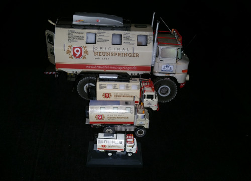 IFA LKW W50 LA/A/C "Expedition" 4x4 gebaut aus Papier in 1:18