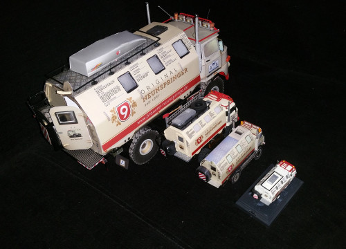 IFA LKW W50 LA/A/C "Expedition" 4x4 gebaut aus Papier in 1:18