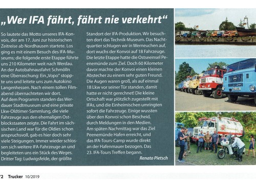 Beitrag in der Trucker 10 /2019