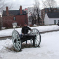 Klaus an der Kanone in Halifax
