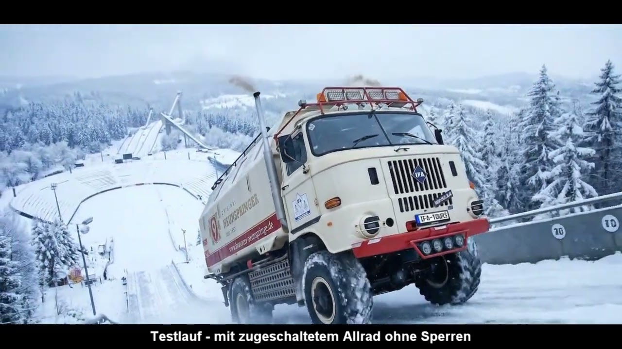 Wahnsinn in Oberhof! ❄️🚛 Schafft der IFA LKW W50 die Schanze?